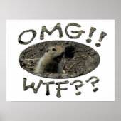 OMG WTF Gopher Poster (Voorkant)