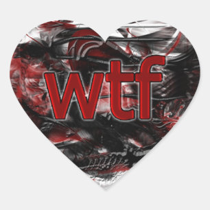 OMG! wtf Hart Sticker