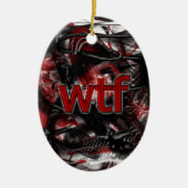 OMG! wtf Keramisch Ornament (Voorkant)