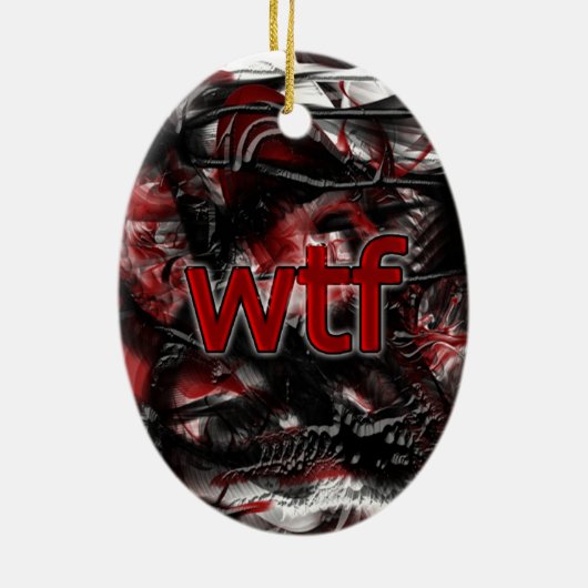 OMG! wtf Keramisch Ornament (Achterkant)