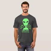 OMG WTF LGM Alien Geek Funny Storm Area 51 T-shirt (Voorkant volledig)