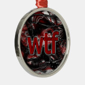 OMG! wtf Metalen Ornament (Rechts)