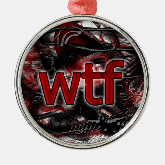 OMG! wtf Metalen Ornament (Voorkant)