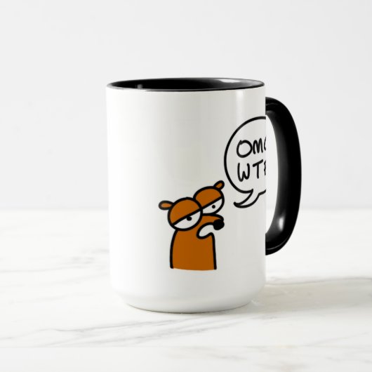 OMG WTF? over een mok (Voorkant rechts)