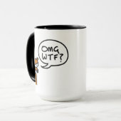 OMG WTF? over een mok (Voorkant links)