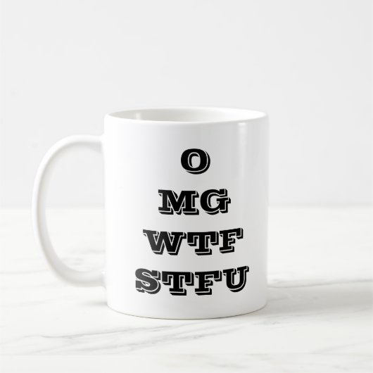OMG WTF STFU Coffee-Mok Koffiemok (Links)