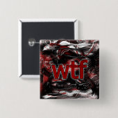 OMG! wtf Vierkante Button 5,1 Cm (Voorkant /achterkant)