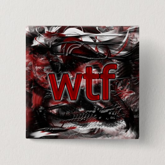 OMG! wtf Vierkante Button 5,1 Cm (Voorkant)