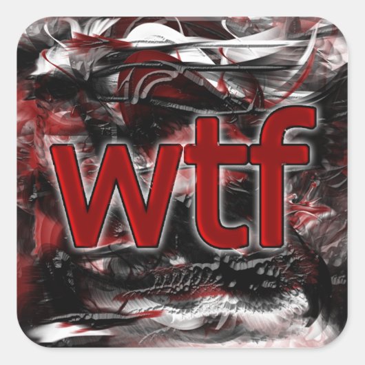 OMG! wtf Vierkante Sticker (Voorkant)