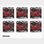 OMG! wtf Vierkante Sticker (Vel)