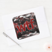 OMG! wtf Vierkante Sticker (Envelop)