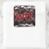 OMG! wtf Vierkante Sticker (Tas)
