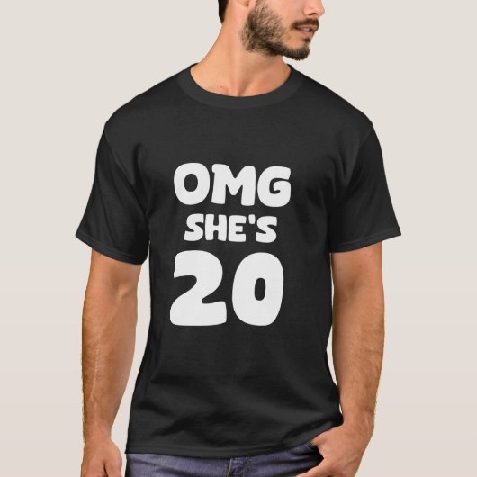 OMG Ze is 20 - 20e verjaardag T-shirt (Voorkant)