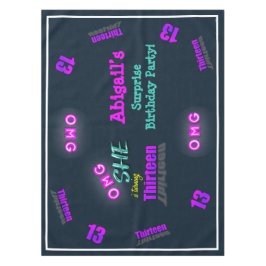 OMG Ze maakt van 13 verrassingsfeest Tafelkleed