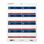 Omgaan met Care Business Logo Blue Shipping Etiket (Full Sheet)