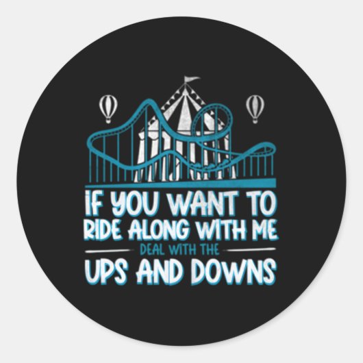 Omgaan met de UPS en Downs Roller Onderzetter Ronde Sticker (Voorkant)