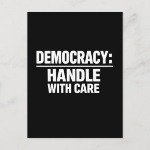Omgaan met democratie met zorg briefkaart