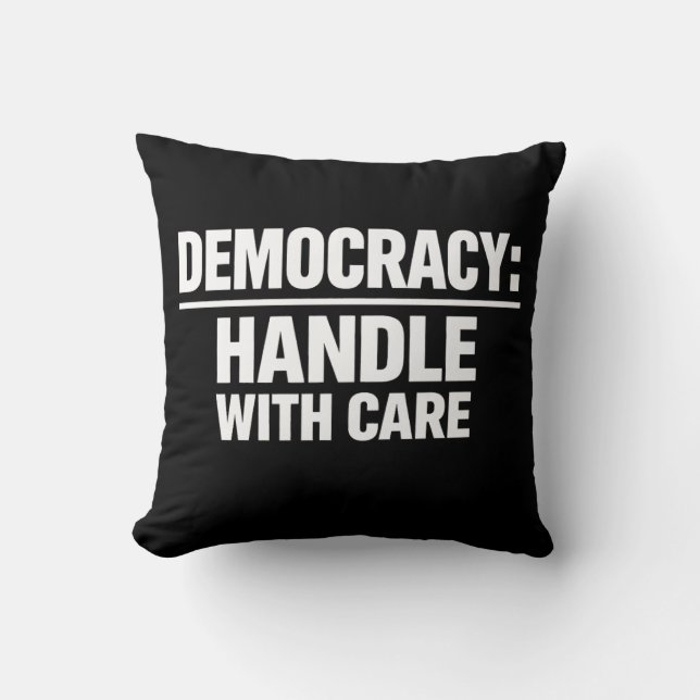 Omgaan met democratie met zorg kussen (Voorkant)
