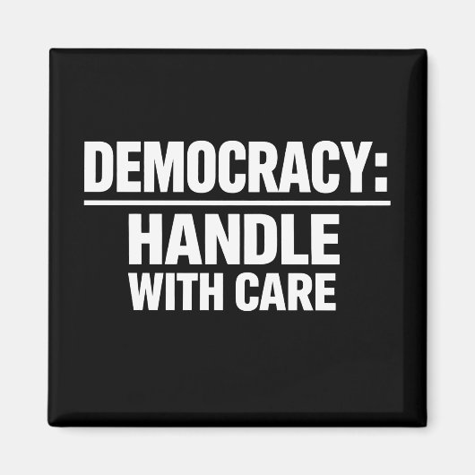 Omgaan met democratie met zorg magneet (Voorkant)