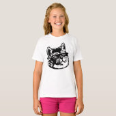 Omgaan met IT Bril Cat Meme T-shirt (Voorkant volledig)