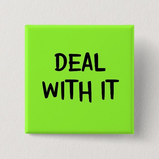 Omgaan met IT-Button Vierkante Button 5,1 Cm (Voorkant)