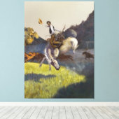 "Omgaan met stoere" Westerne kunst Canvas Afdruk (Insitu (Houten vloer))