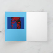 "Omgaan met trauma" in rood, blauw, zwart ontwerp Kaart (Binnen)