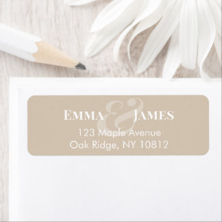 Omgekeerd champagne bruiloft retouradres | Header Etiket