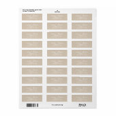 Omgekeerd champagne bruiloft retouradres | Header Etiket (Full Sheet)
