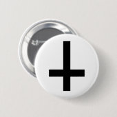 omgekeerd kruisje ronde button 5,7 cm (Voorkant /achterkant)
