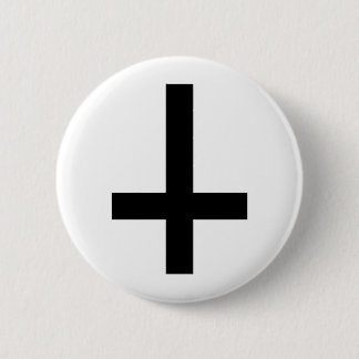 omgekeerd kruisje ronde button 5,7 cm