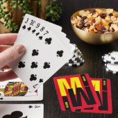 Omgekeerd Monogram initiaal & naam Pokerkaarten (Insitu)
