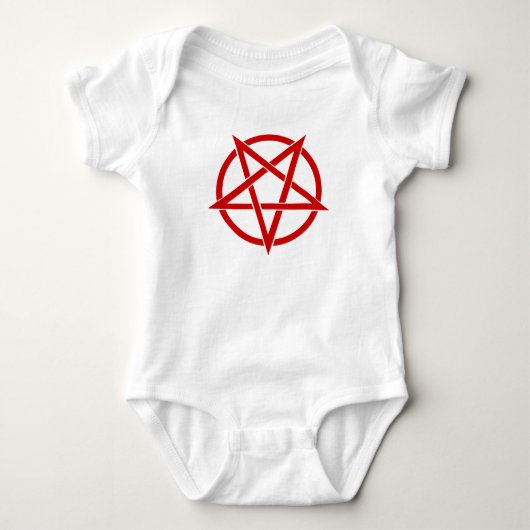 Omgekeerd Pentagram 3/4 Sleeve T-shirt (Voorkant)