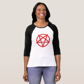 Omgekeerd Pentagram 3/4 Sleeve T-shirt (Voorkant volledig)