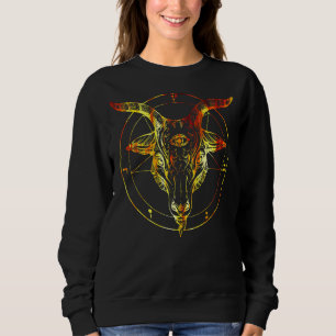 Omgekeerd Pentagram met Baphomet en iedereen ziet Trui