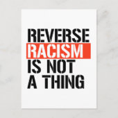 Omgekeerd racisme is geen ding briefkaart (Voorkant)