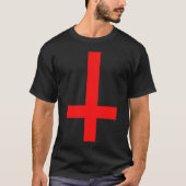 Omgekeerd rood Petrine Cross T-shirt (Voorkant)