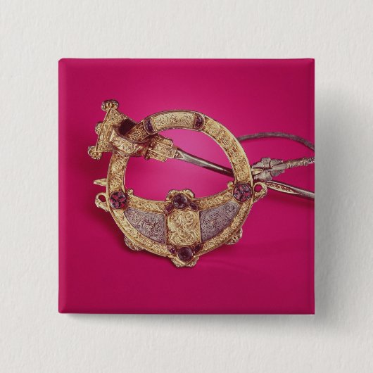 Omgekeerd van de Tara Brooch Vierkante Button 5,1 Cm (Voorkant)