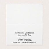 Omgekeerd Visitekaartje voor vingerafdruk, zwart-w (Binnenkant ongevouwen)