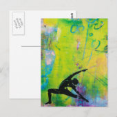 Omgekeerd Warrior Yoga Girl Briefkaart (Voorkant / Achterkant)