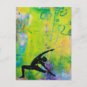 Omgekeerd Warrior Yoga Girl Briefkaart (Voorkant)