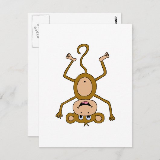 omgekeerde aap briefkaart (Voorkant / Achterkant)