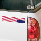 Omgekeerde Amerikaanse vlag met witte rand SOS Bumpersticker (Op Truck)