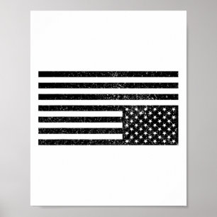 Omgekeerde Amerikaanse vlag Poster