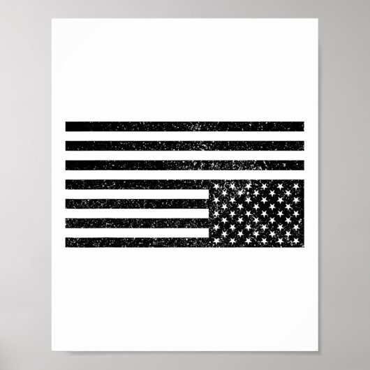 Omgekeerde Amerikaanse vlag Poster (Voorkant)