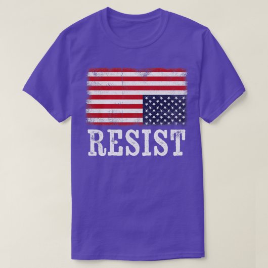 Omgekeerde Amerikaanse vlag Resist Nood Verenigde  T-shirt (Design voorkant)