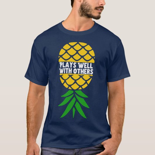 Omgekeerde ananas cadeau t-shirt (Voorkant)