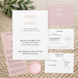Omgekeerde Blush Ampersand Huwelijk | Bewaar de Da Save The Date