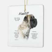 Omgekeerde Brindle Mastiff Geschiedenis Keramisch Ornament (Links)
