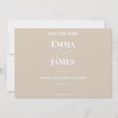 Omgekeerde Champagne Ampersand Bruiloft | Save the Date (Voorkant)